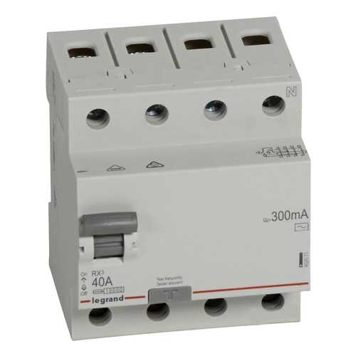 Выключатель дифференциального тока (УЗО) Legrand RX3, 4 п, 40 А, 300 мА, тип AC в Домовой