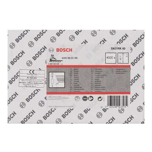 Гвозди для электростеплера Bosch GSN 90-21 RK, SN21RK 60 2608200028 в Домовой