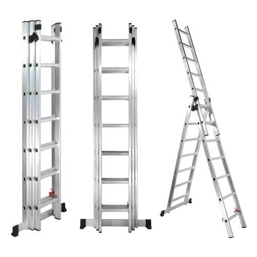Лестница-трансформер трёхсекционная алюминиевая UPU Ladder UP307 в Домовой