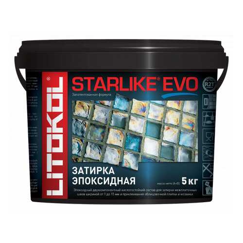 Затирка LITOKOL LITOCHROM STARLIKE EVO S.115 GRIGIO SETA 5кг в Домовой